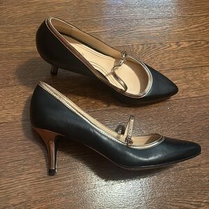 Black and Gold Cole Haan Heels